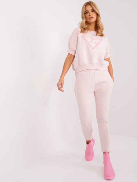 Hurt Jasnoróżowy komplet dresowy z ociepleniem