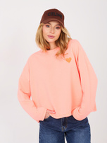 Fluo pomarańczowa bluza oversize bez kaptura