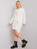 Ecru sukienka dresowa plus size Akira