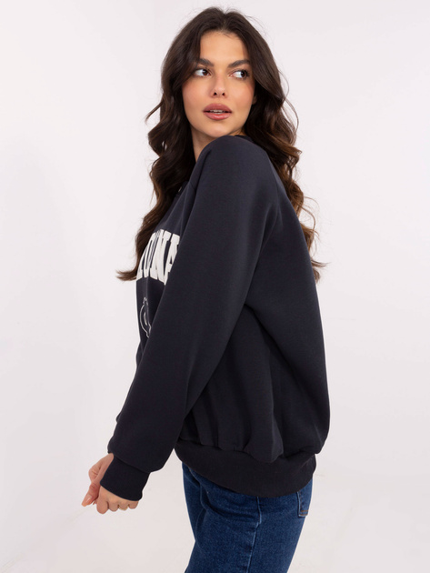 Hurt Grafitowa bluza bez kaptura z okrągłym dekoltem