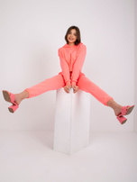 Fluo różowy komplet dresowy bawełniany Neele