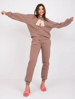 Brązowy komplet dresowy bez kaptura Edvige  