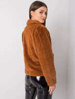 Brązowa futrzana kurtka Nyla RUE PARIS