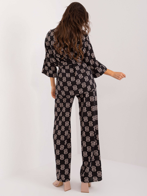 Hurt Czarny dwuczęściowy komplet letni z wiskozy