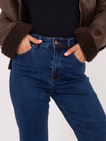 Hurt Ciemnoniebieskie rozszerzane jeansy damskie