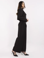 Czarny garniturowy komplet ze spodniami RUE PARIS