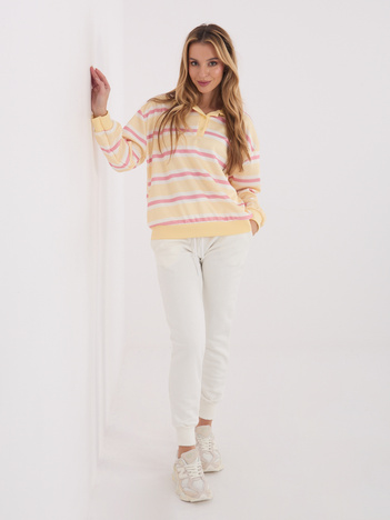 Jasnożółta bluza oversize w paski