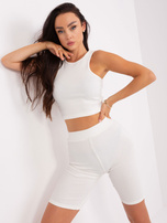 Hurtownia Ecru trzyczęściowy komplet casualowy z bawełny