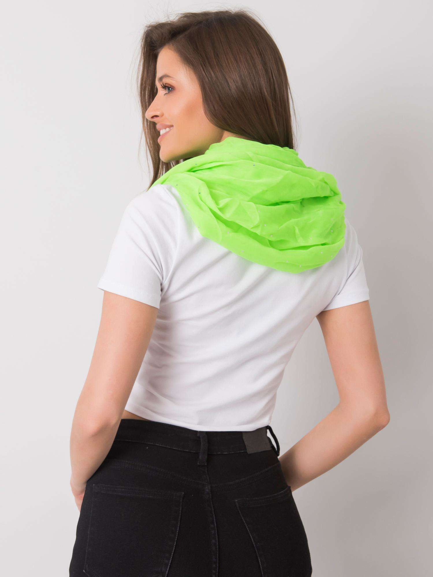 Fluo zielony komin z błyszczącą aplikacją