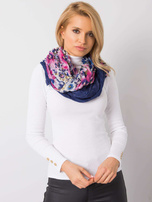 Granatowa chusta w kwiaty