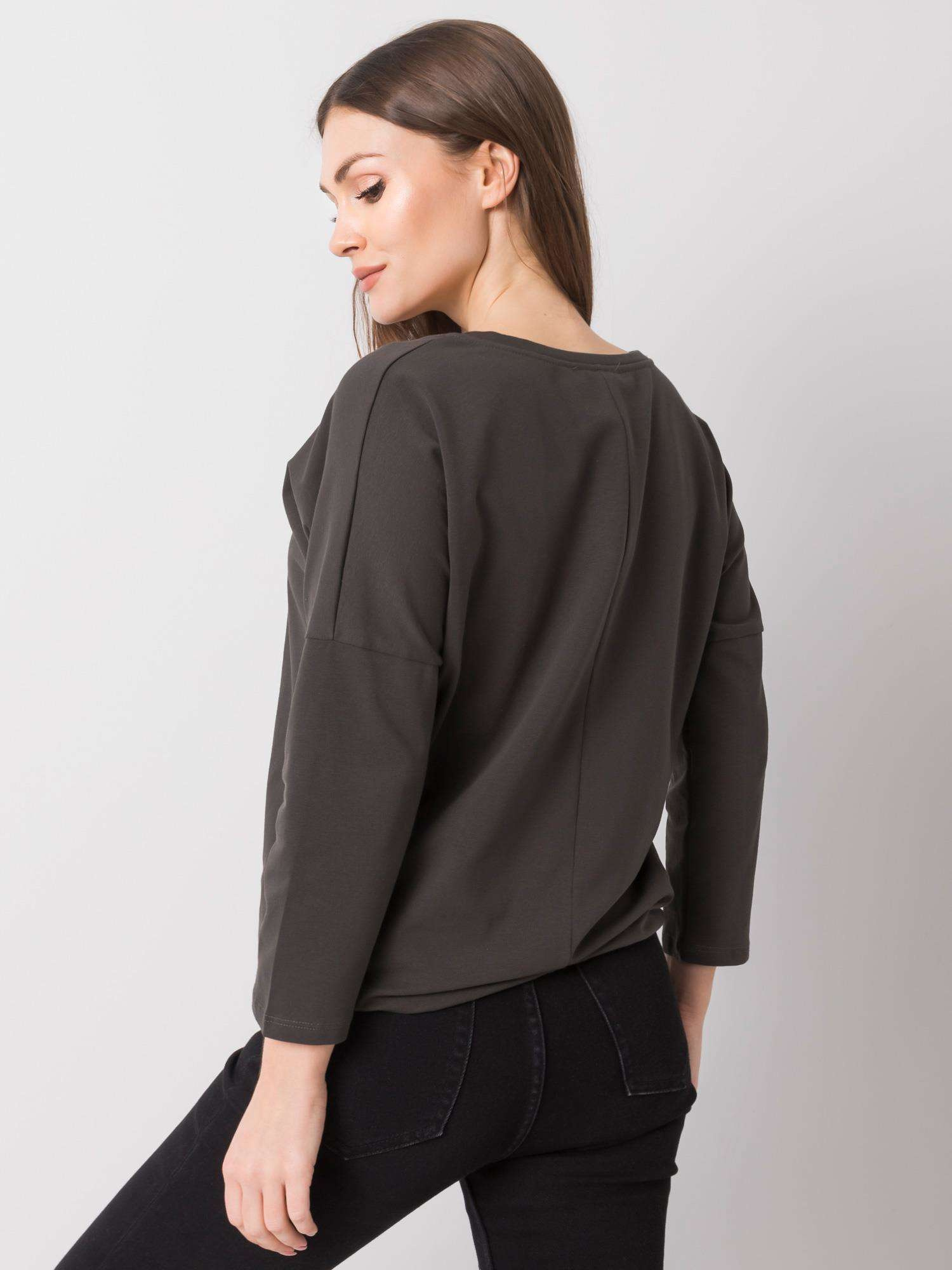 Dunkelkhaki-Bluse Gladys.