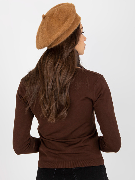 Hurtownia Camelowa damska czapka zimowa beret