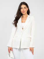 Ecru marynarka z jednorzędowym zapięciem 