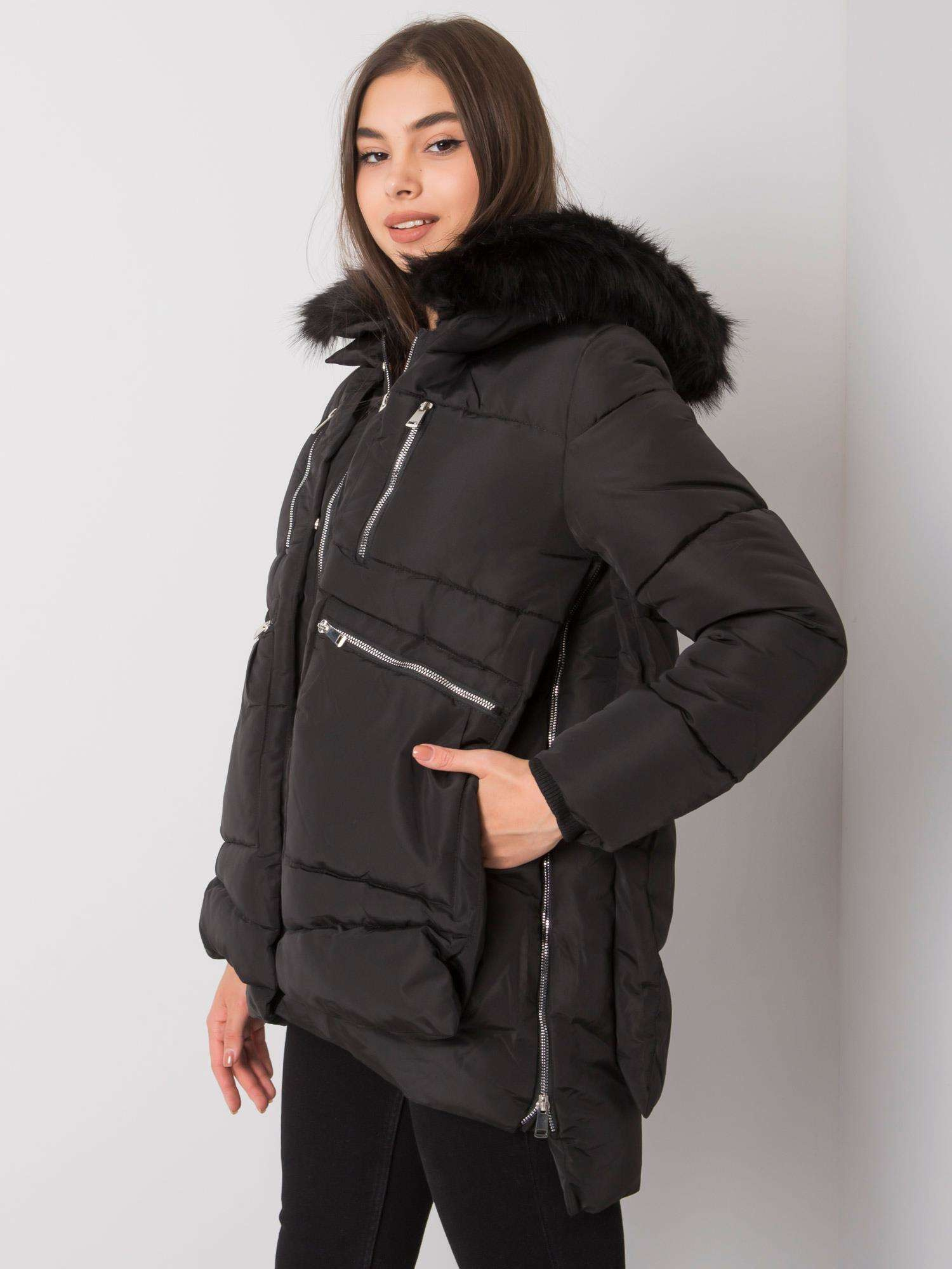 Estherville Black Quilted Winter Jacket