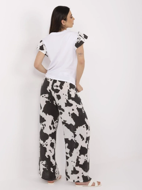 Czarno-biały letni komplet w krowi wzór