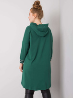 Ciemnozielona bluza z kapturem i aplikacją Belina