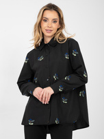 Czarna bawełniana koszula z haftem