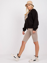 Schwarzer Damen-Hoodie mit Kapuze Valeria.
