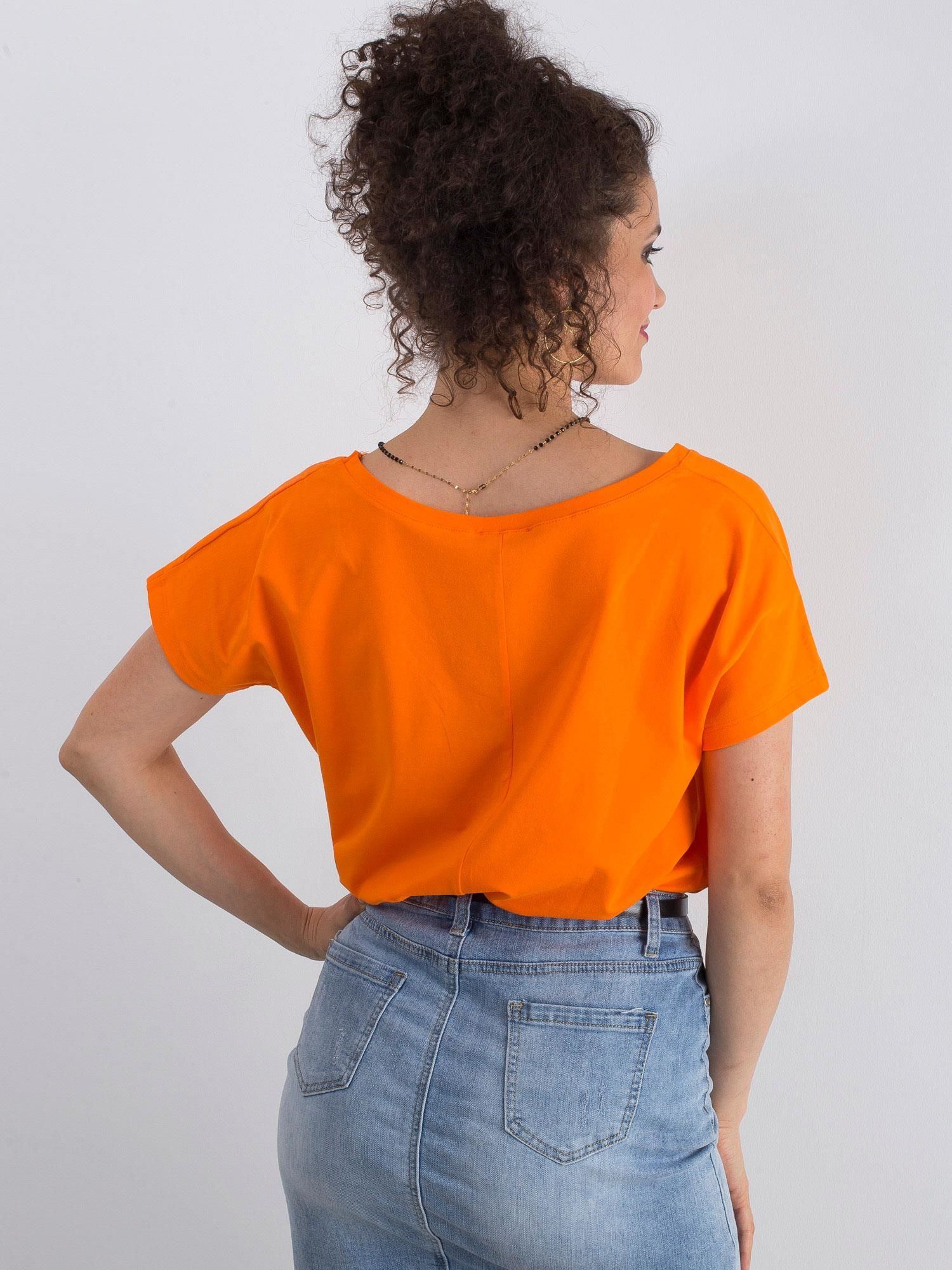 Fluo pomarańczowy t-shirt Emory