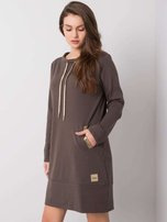 Ciemna khaki sukienka Holly