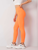 Fluo pomarańczowe legginsy sportowe Leffy