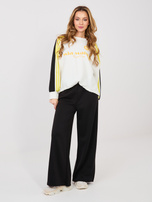 Czarno-biały komplet z bluzą bez kaptura RUE PARIS 