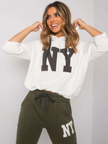 Biało-khaki komplet casualowy Lillynn