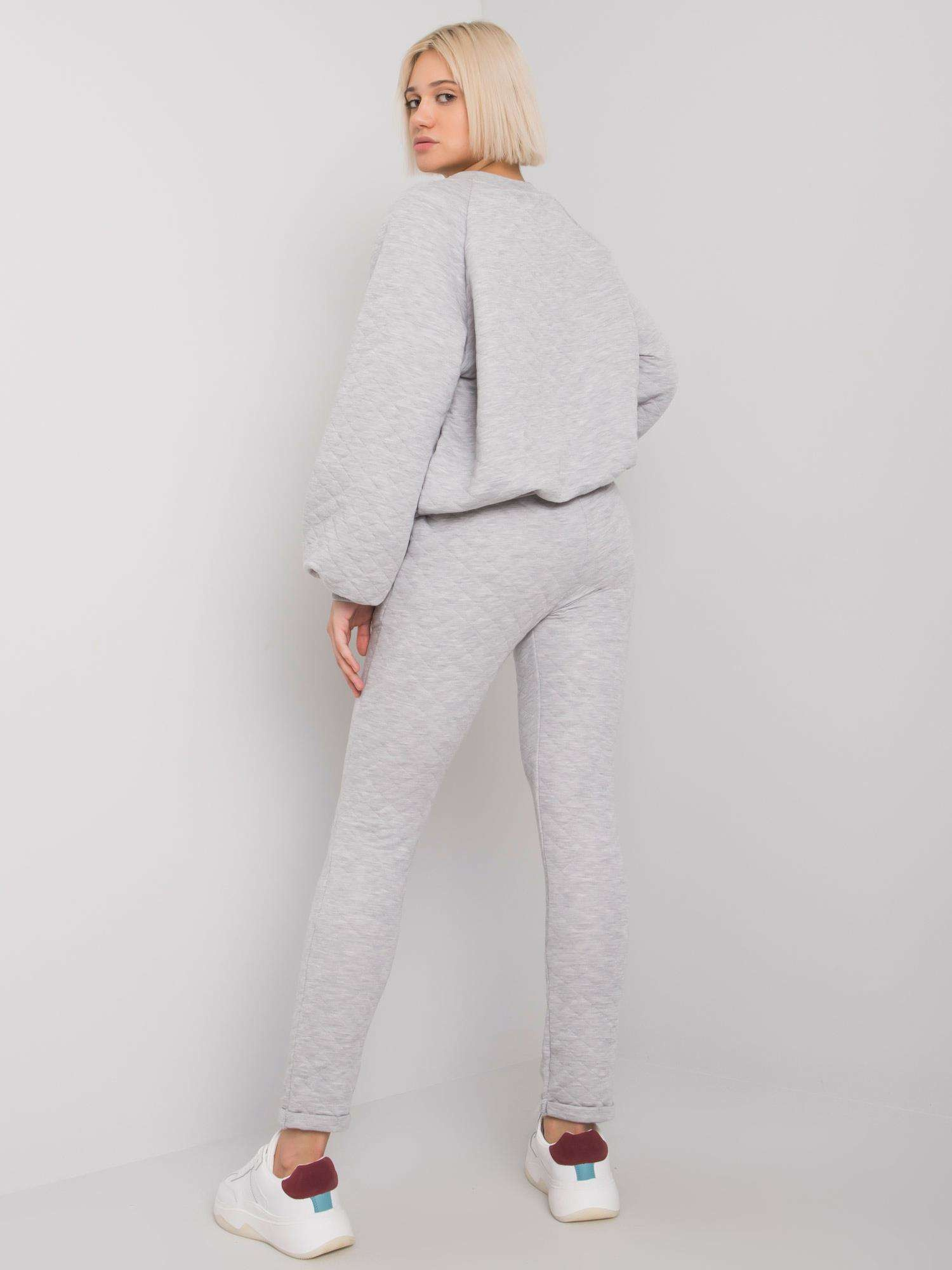 Grey two-piece quilted set Palermo