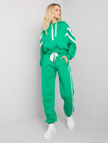 Zielony komplet casualowy z lampasami Stacy 