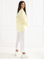 Jasnożółta bawełniana koszula z kołnierzykiem