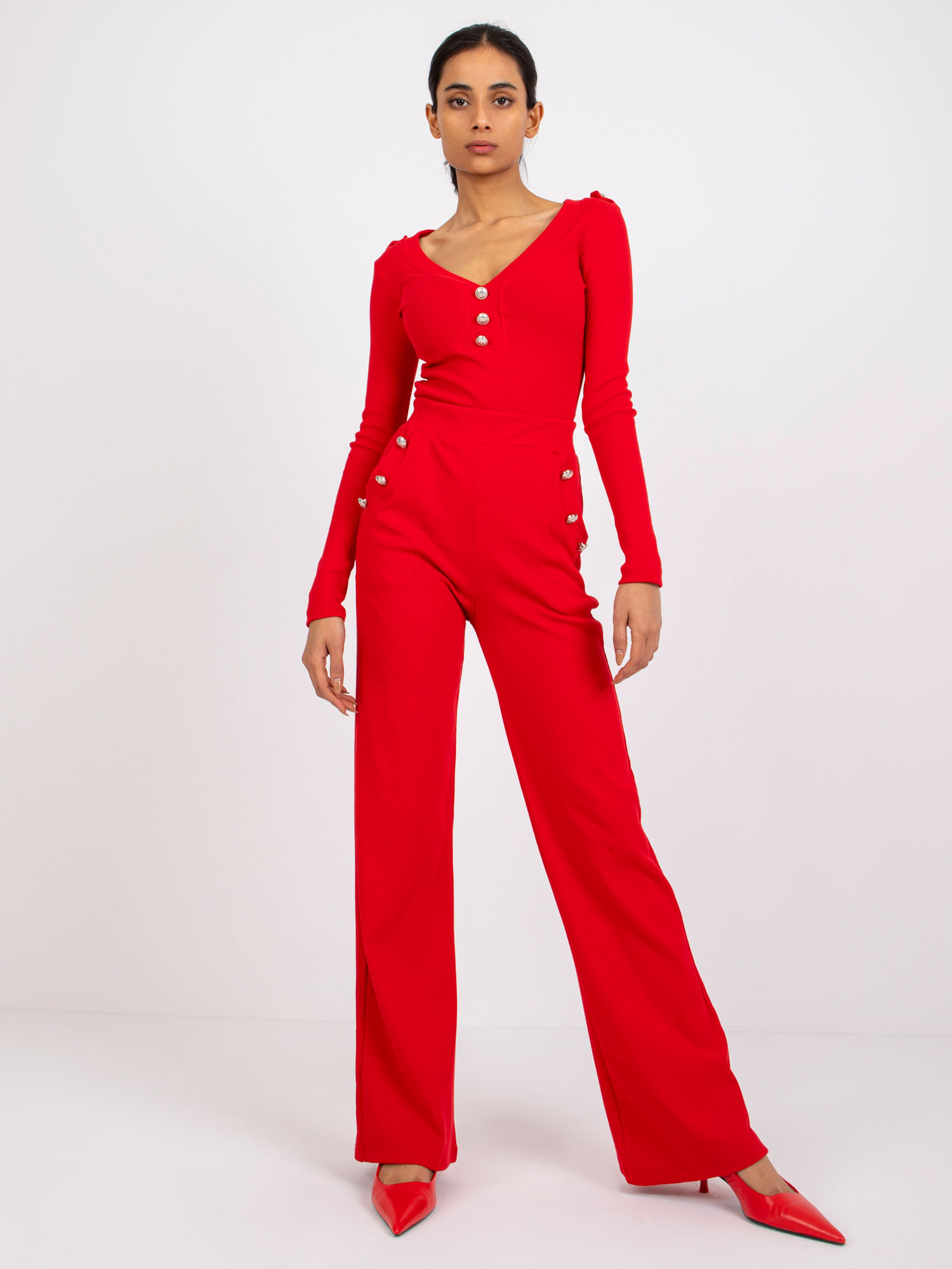 Red Casual Stripe Set Penelope RUE PARIS
