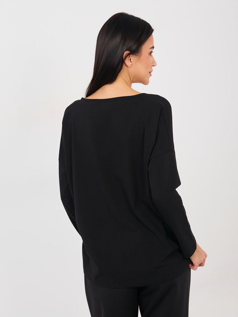 Czarna damska bluzka oversize z bawełny RUE PARIS