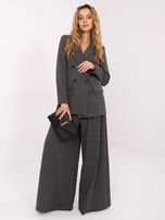 Dunkelgraue elegante Anzugjacke von RUE PARIS.