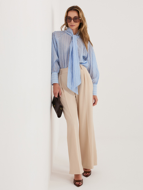 Jasnoniebieska prześwitująca koszula w paski