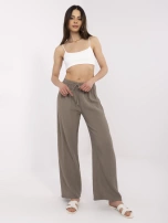 Brown muslin wide-leg pants OCH BELLA.
