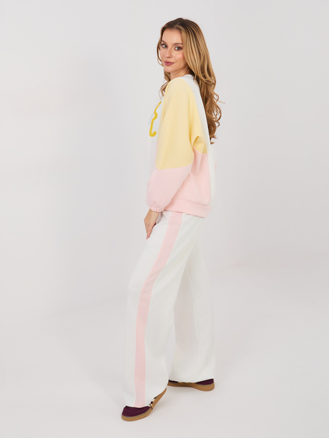 Ecru dresowy komplet z bluzą oversize RUE PARIS