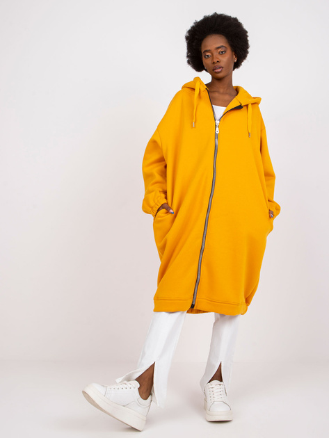 Jasnopomarańczowa długa bluza dresowa basic Betty RUE PARIS