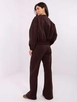 Ciemnobrązowe dresowe spodnie od kompletu