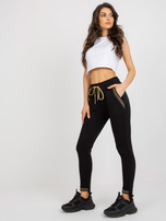 Hurt Czarne bawełniane spodnie dresowe z haftem