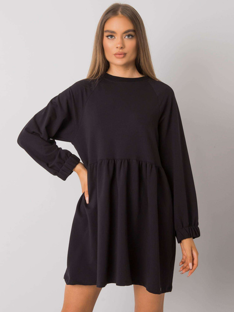 Czarna sukienka z długim rękawem Bellevue
