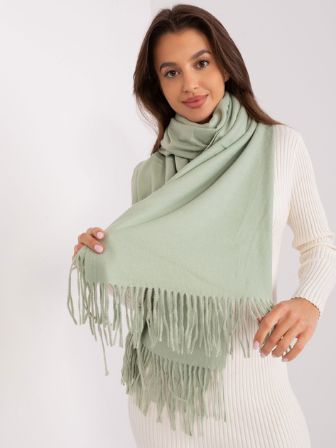Hurtownia Pistacjowy jednokolorowy szal damski