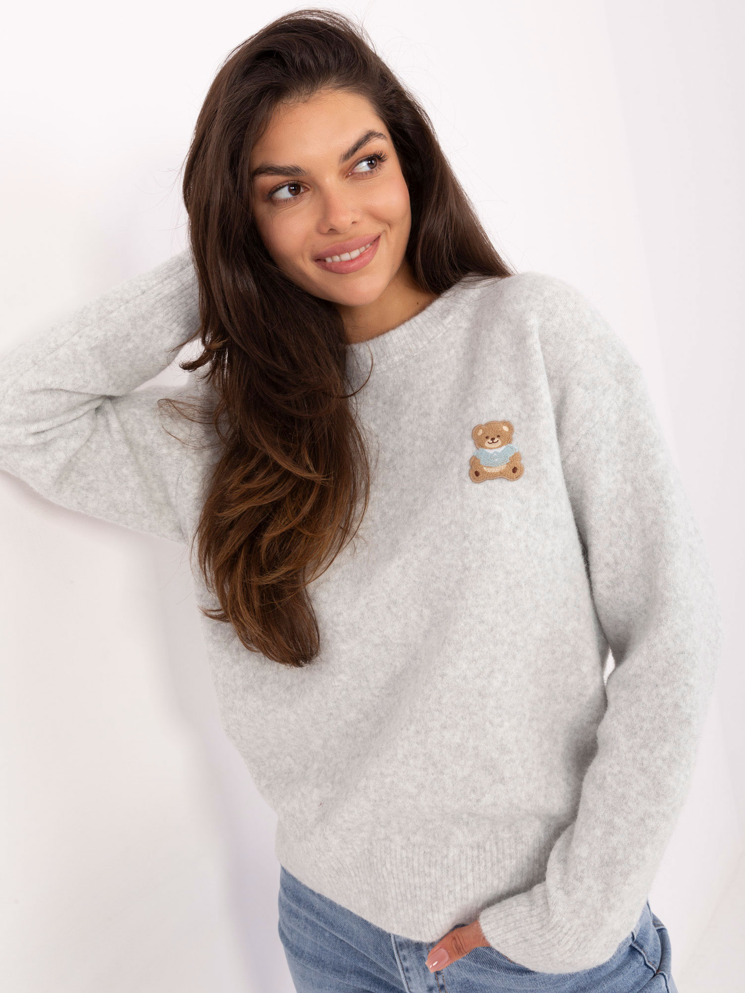 Sweter jasny szary