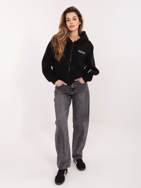 Czarna krótka bluza z kapturem SUBLEVEL