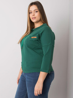 Dark Green Plus Size Hooded Pasadena Sweatshirt