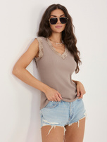 Fango bawełniany top z koronką  