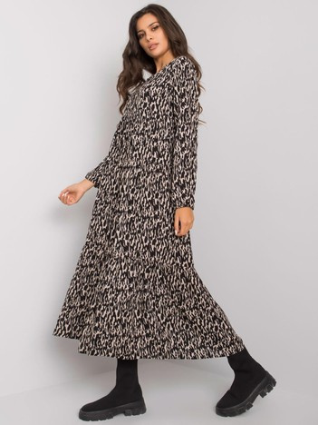 Czarna sukienka z falbaną Maddy