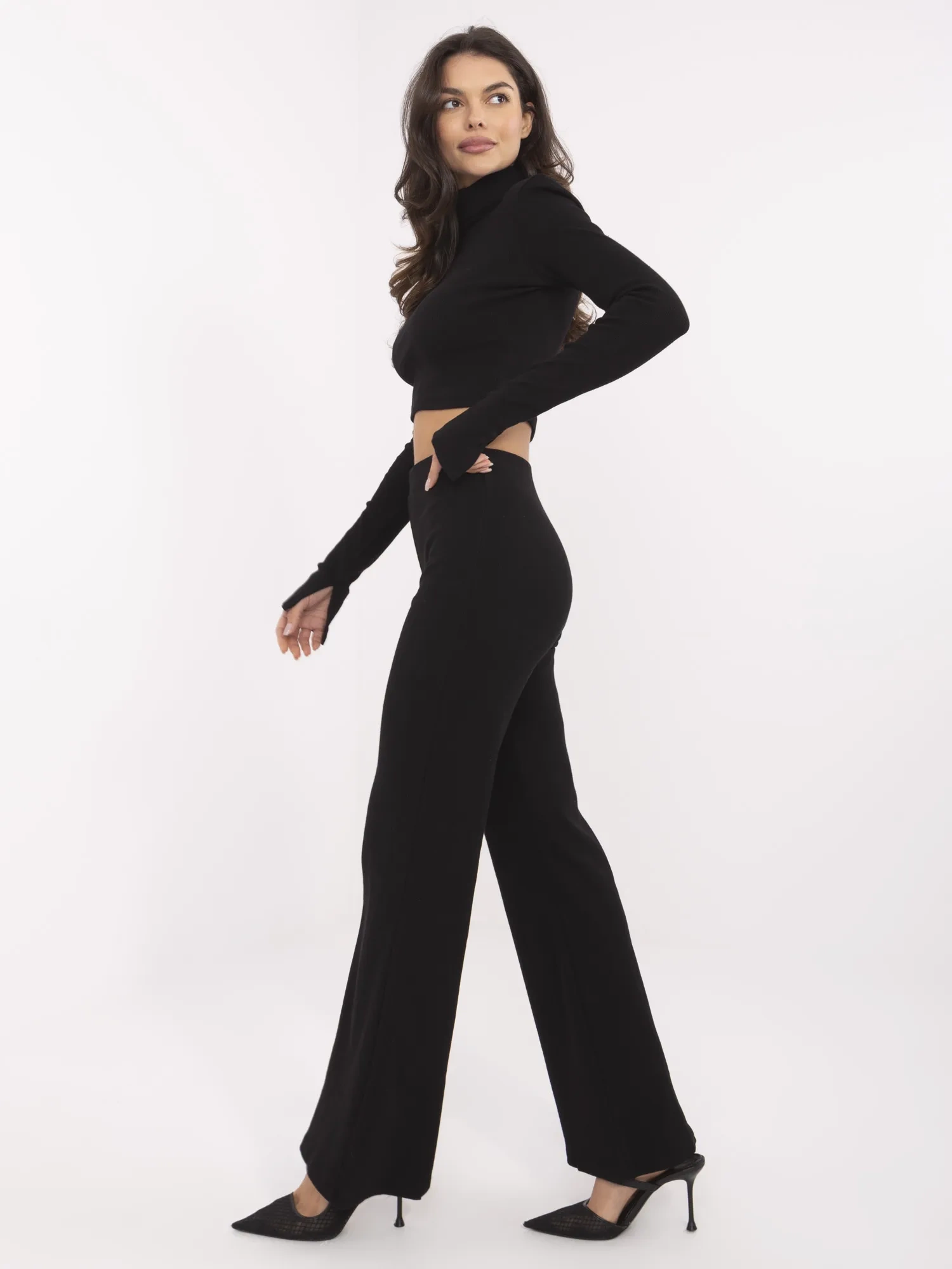Black set with flared pants RUE PARIS.