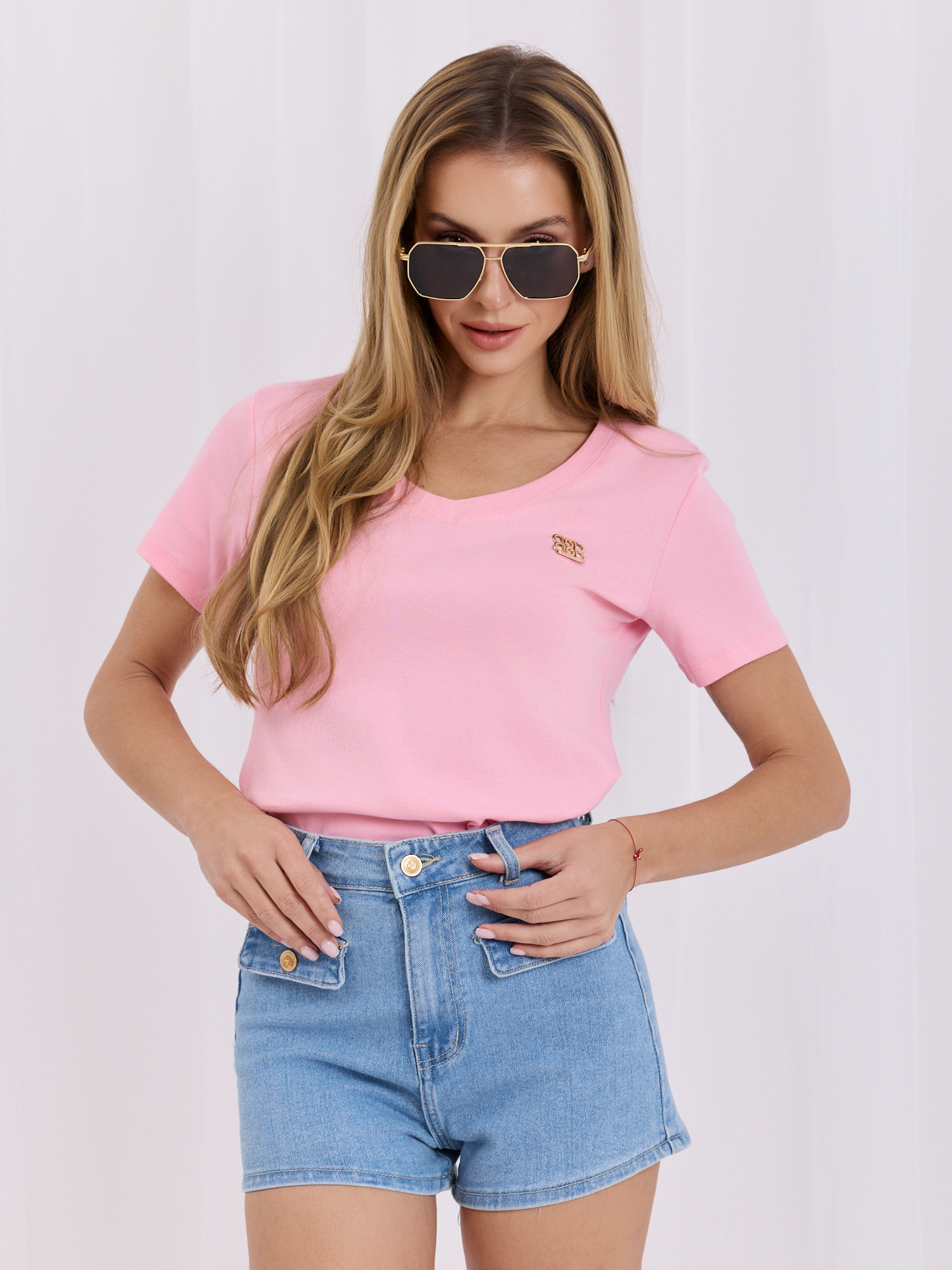 T-shirt jasny różowy