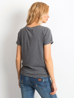 Ciemnoszary melanżowy t-shirt Transformative