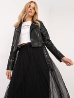 Hurtownia Czarna tiulowa spódnica z podszewką